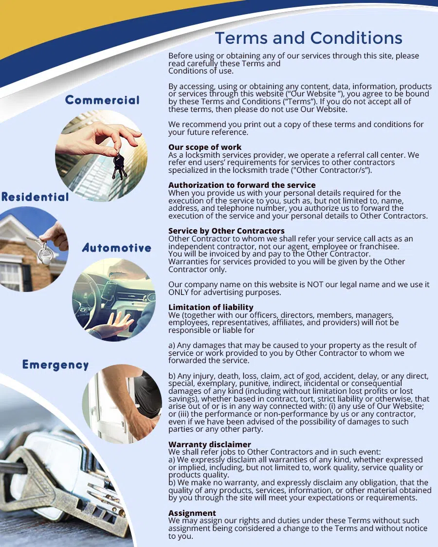 City Locksmith Store Bellmawr, NJ 856-348-3746 - terms-ls